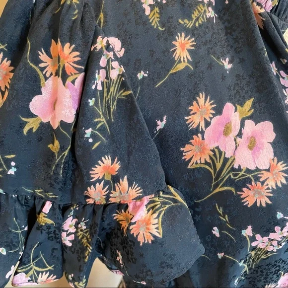 Rebecca Taylor Emilia Floral Silk Mini  Dress Size 8 - Picture 7 of 13